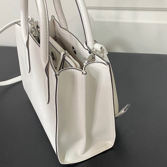 NWT Nine West Optic White Satchel Bag Purse Handbag - Picture 5 of 11